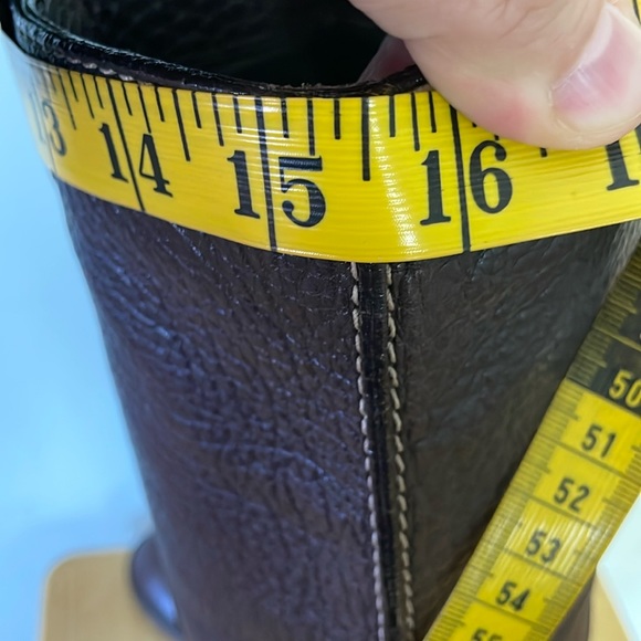 🇮🇹 Dolce & Gabbana Chocolate Brown Pebbled Leather High Riding Boots, Size 41 - Picture 16 of 16